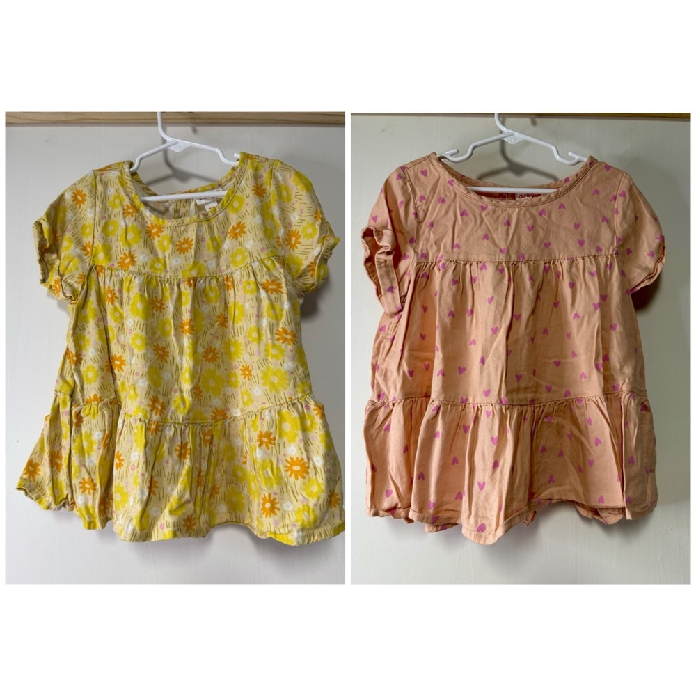Bundle of (2) Cat & Jack flowy girls Tops